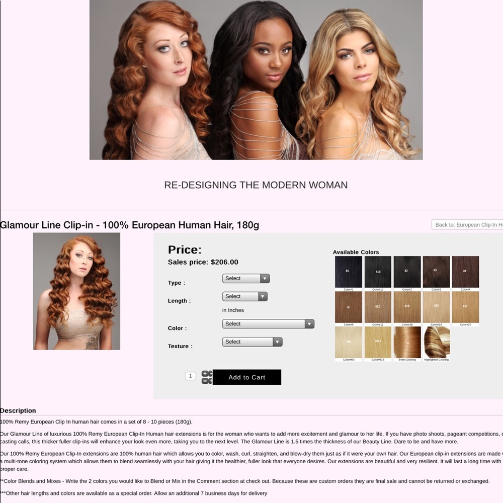 Eye for Design 180g Hair Extensions Color 6